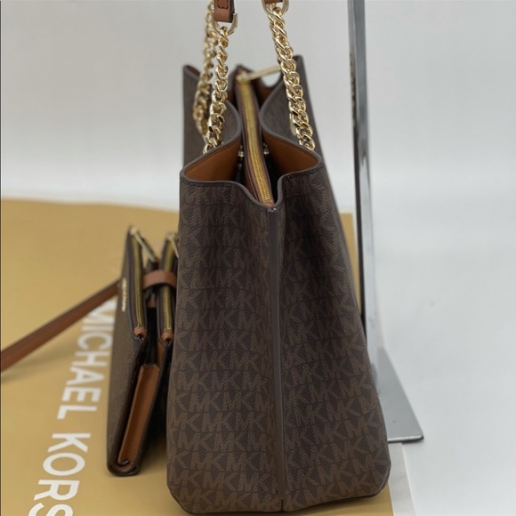 Michael Kors Teagen Satchel & Double Zip Wallet - Picture 5 of 11